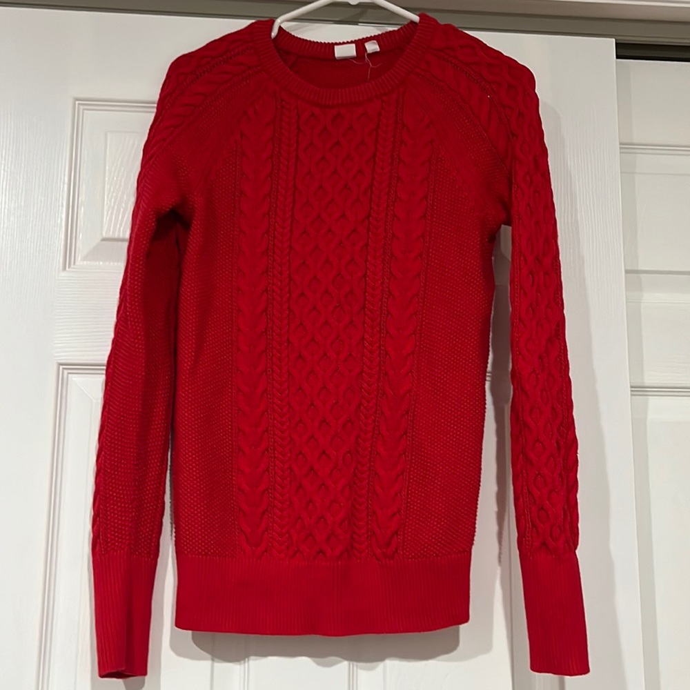 GAP Cable Knit Sweater Red